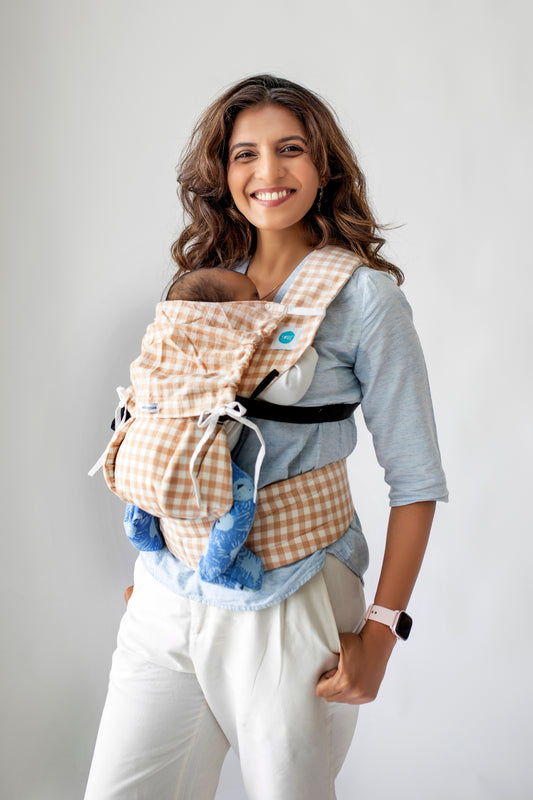 Lali Baby Carrier - Beige Checks