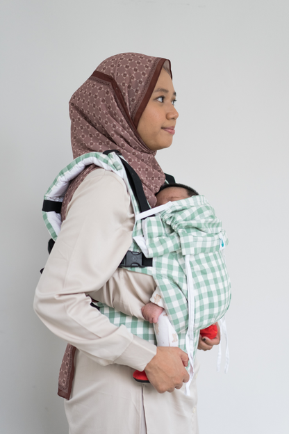 Aseema Baby Carrier- Green Checks