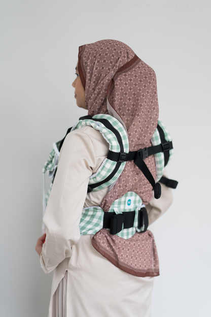 Aseema Baby Carrier- Green Checks