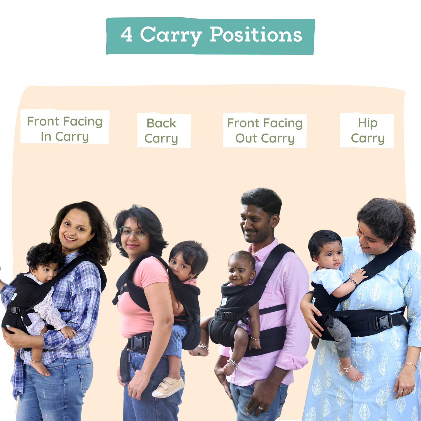 Lali: Cotton baby Carrier (PO 7 - 14 days)