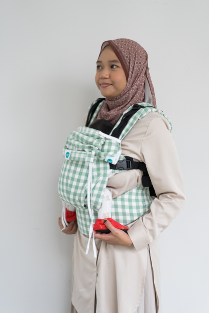 Aseema Baby Carrier- Green Checks