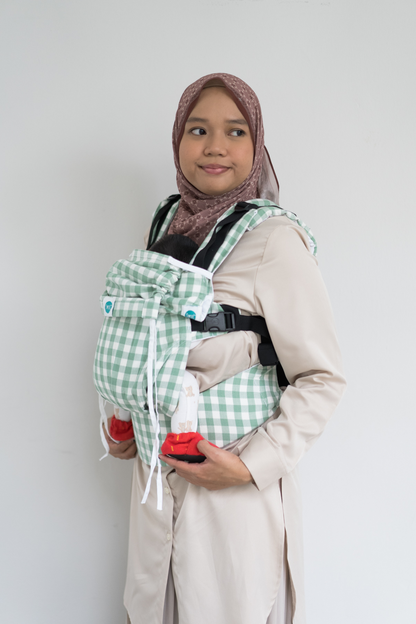 Aseema Baby Carrier- Green Checks