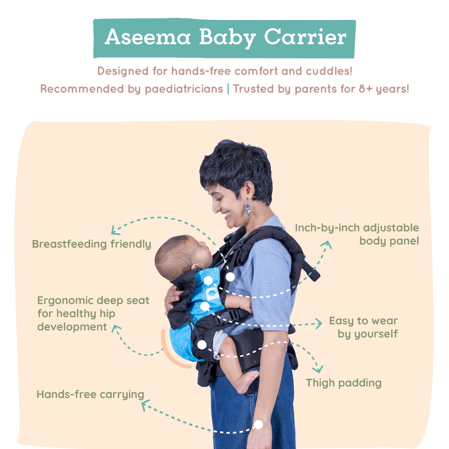 Aseema Baby Carrier 0- 4 Years