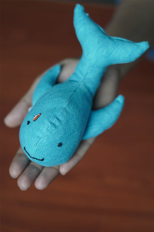 Upcycled Soft Toy:  Whale